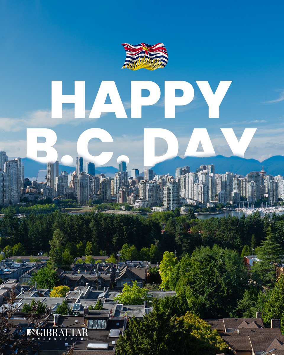 GibraltarCA's tweet photo. Happy #BCDay! We’re proud to build some of the spaces that keep our city moving forward. Thank you, BC, for trusting #GibraltarConstruction. https://t.co/AMX6D4Ay7s