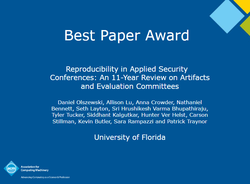 It was a pleasure to chair the ACM Conference on Reproducibility and Replicability. Thanks to all the authors, attendees, committee members and our sponsors <a href="/UBC_CS/">UBC Computer Science</a> and <a href="/ubcscience/">UBC Science</a> who all made this event possible.

A special shouthout to the best paper awardees from <a href="/UFCISE/">UF Computer & Information Science & Engineering</a>!