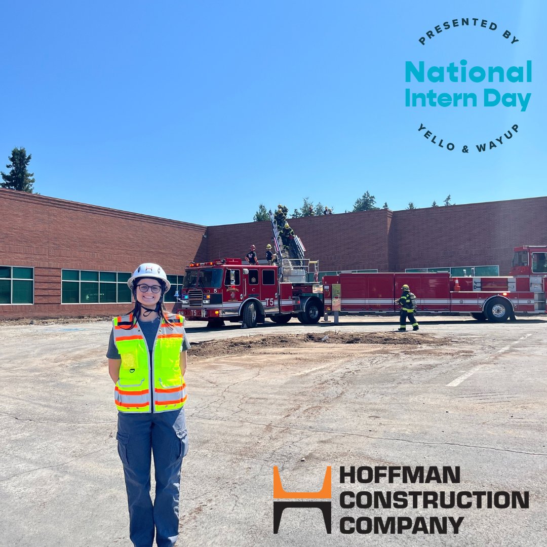 Hoffman is building a women’s sports performance Center for the Portland Thorns &amp; Portland Fire. 
And mechanical engineering intern Sierra is on site, getting a front-row seat to history in the making.

Women’s sports are on the rise, so is she. 
#NationalInternDay #HoffmanBuilds