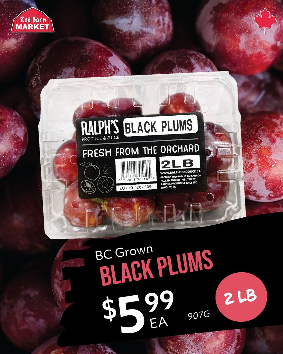 BC Fruit Haul? Yes please! 🌞
🍓 Don't miss out on BC Grown Strawberry Pints and Black Plums on sale this weekend. 
Aug 1-3, while quantities last.