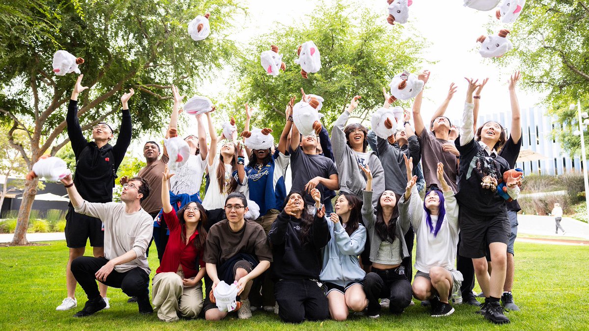 Fluft of interns (noun)
//flʌft əv ˈɪn-tɜrnz//

1. The affectionate title granted to our 2025 summer intern class, inspired by their display of poro hats.

2. The intern equivalent of a fluft of poros.

Example: “Happy National Intern Day to the 2025 class, a fluft of interns!”