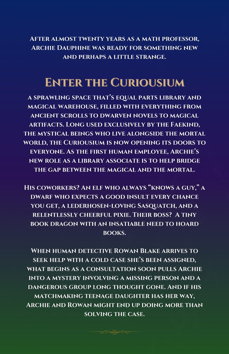 My fourth novel is officially out in the world!  It's a cozy romantasy, very different from anything I've tried before.

#fantasy #amwriting 

Amazon ebook: amazon.com/dp/B0FKPYDMHD

Non-Amazon ebook: books2read.com/u/3LMXqM