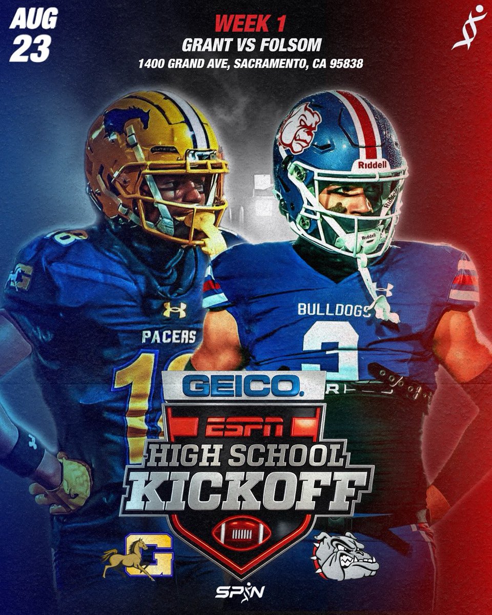 SportsIdolNation (@sportsidolmedia) on Twitter photo Itโs OFFICIAL. August 23, 2025.
<a href="/FolsomBulldogFB/">Folsom Football</a> vs <a href="/grant_union/">GHSpacersFootball</a>
1400 Grand Ave. Friday Night Lights! Itโs OFFICIAL. August 23, 2025.
<a href="/FolsomBulldogFB/">Folsom Football</a> vs <a href="/grant_union/">GHSpacersFootball</a>
1400 Grand Ave. Friday Night Lights!