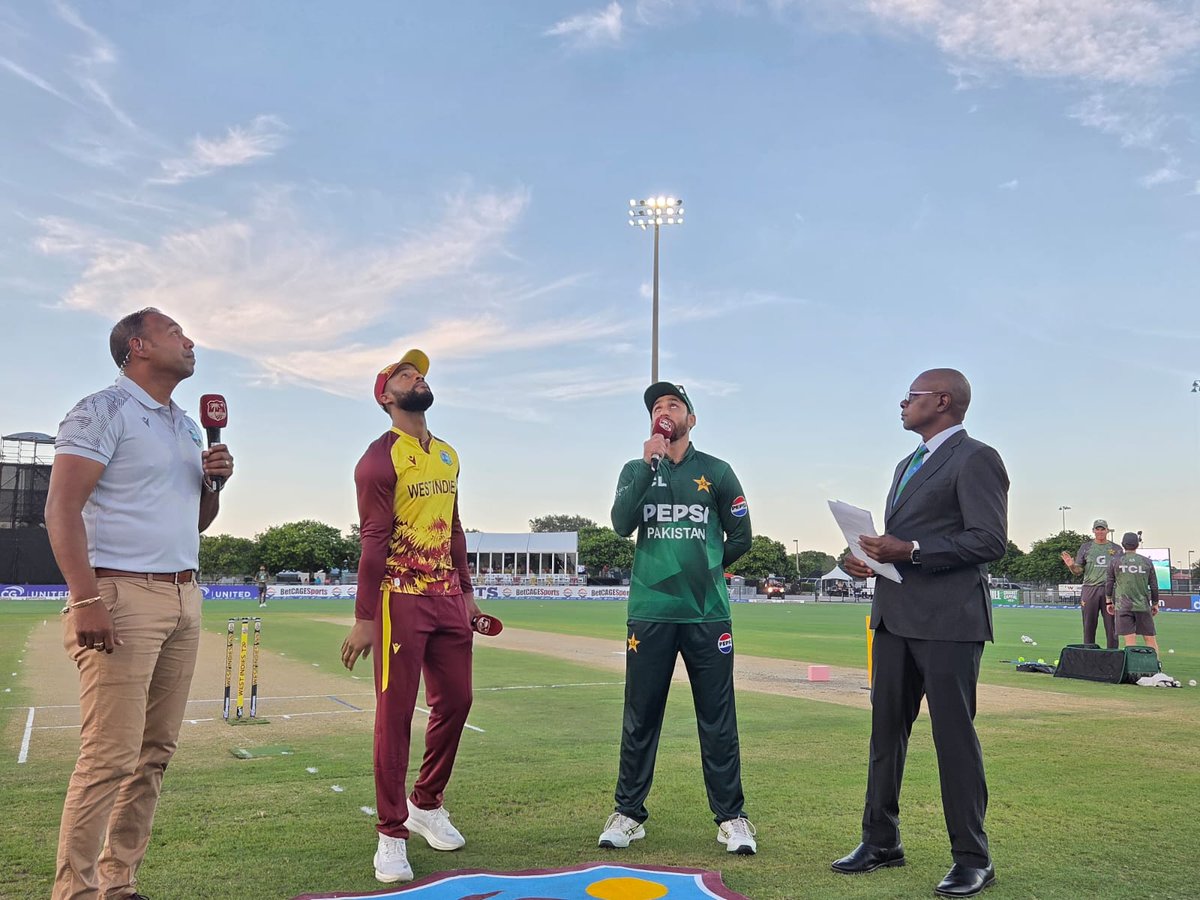 cricmania88's tweet photo. 🚨 Toss Alert 🚨

🪙 West Indies win the toss and opt to bowl first in the opener T20I match 

#WIvPAK | #BackTheBoysInGreen https://t.co/Mpc02yHEdR