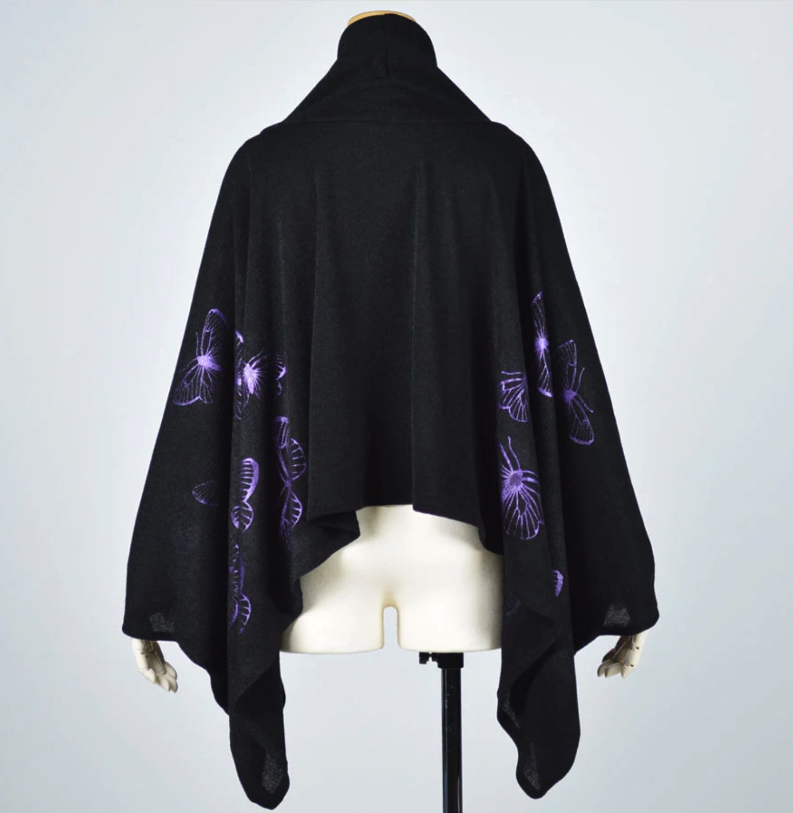 h.naotoHoney黒紫ポンチョ h.naotoHoney黒紫ポンチョ h.naotoHoney黒紫ポンチョ レディース