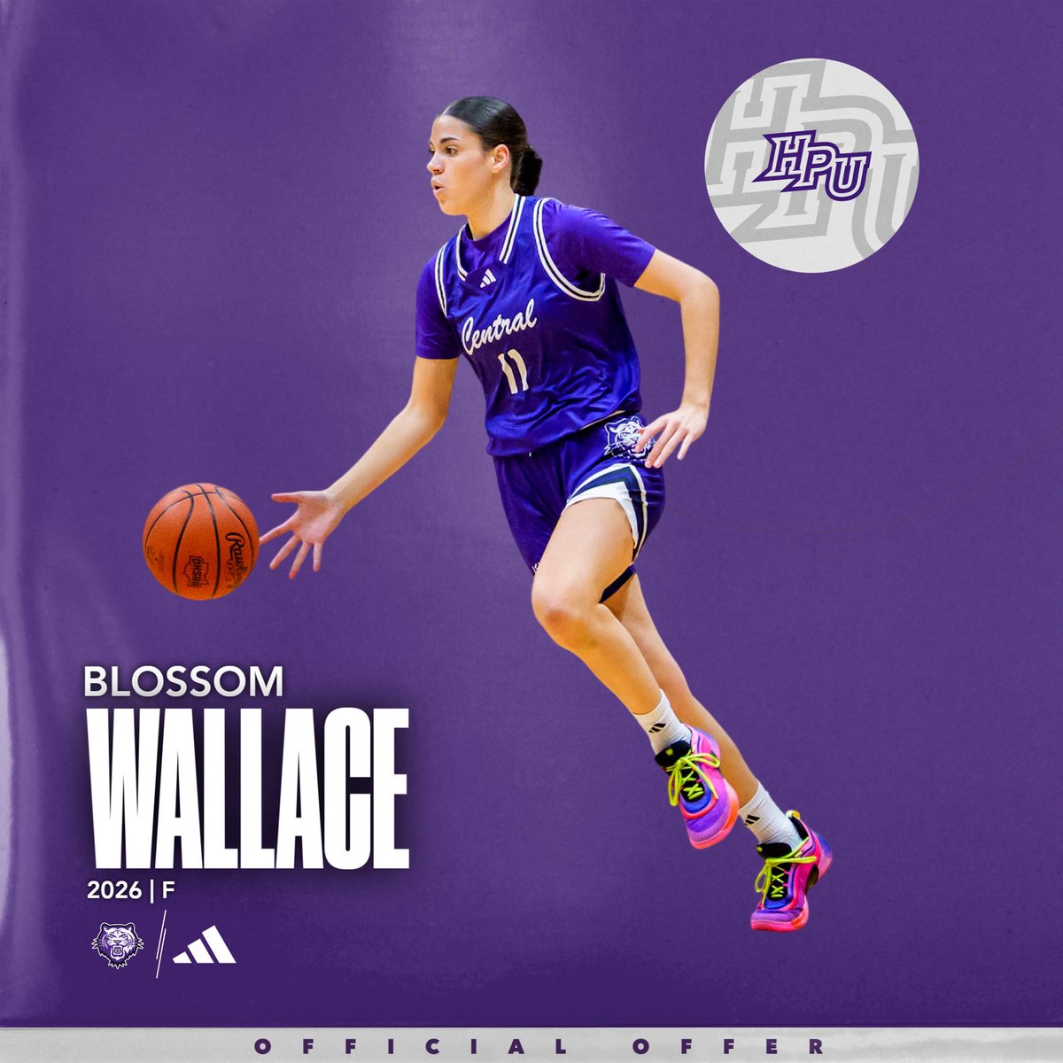 2026 F <a href="/blossomwallace_/">Blossom Wallace</a> has added an offer from <a href="/HPUWBB/">HPU Women's Basketball</a>!

Congrats, Blossom!! 💜🤍