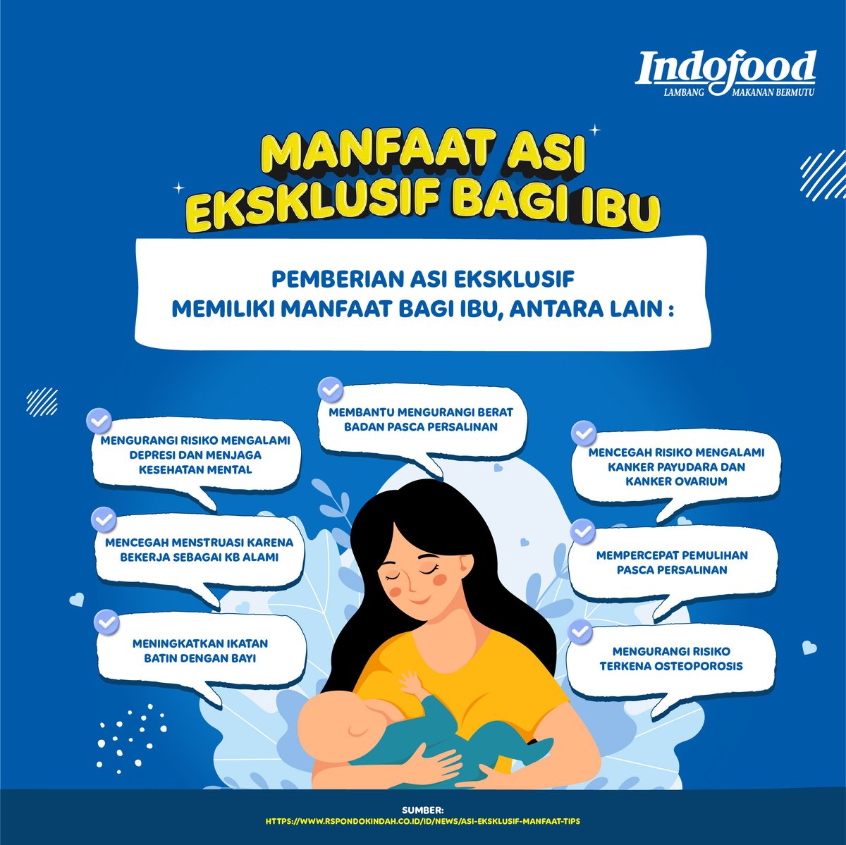 Selamat memperingati Pekan Menyusui Sedunia🤗

Menyusui bukan hanya tentang memenuhi gizi bayi saja tetapi juga tentang cinta dan kasih sayang serta membangun ikatan yang kuat antara ibu dan bayi.

Pemberian ASI Eksklusif selama 6 bulan sangat bermanfaat bagi bayi dan ibu.  Yuk,