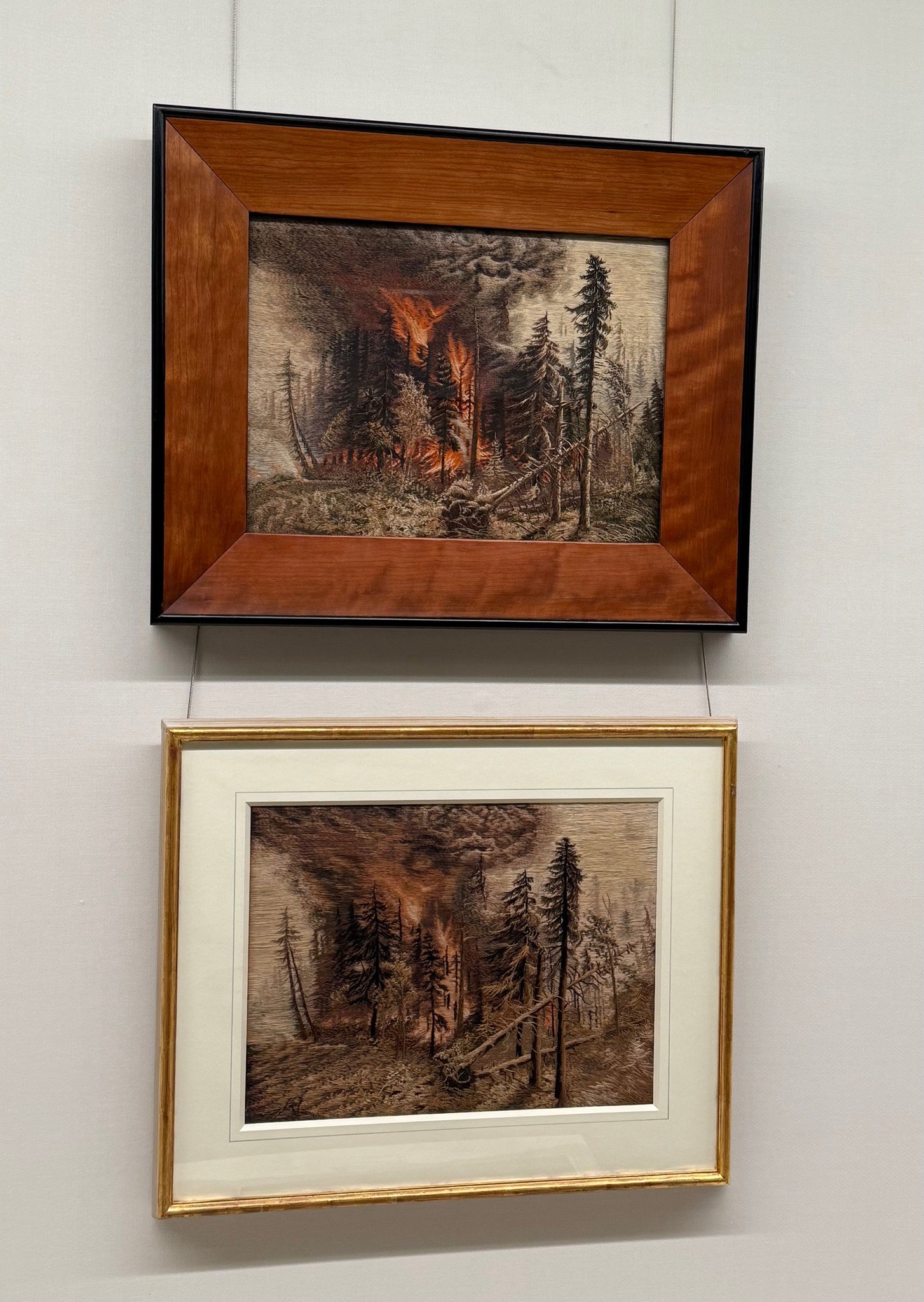 絵画「初冬の森の焚火」 高島屋史料館【公式】 on X: 
