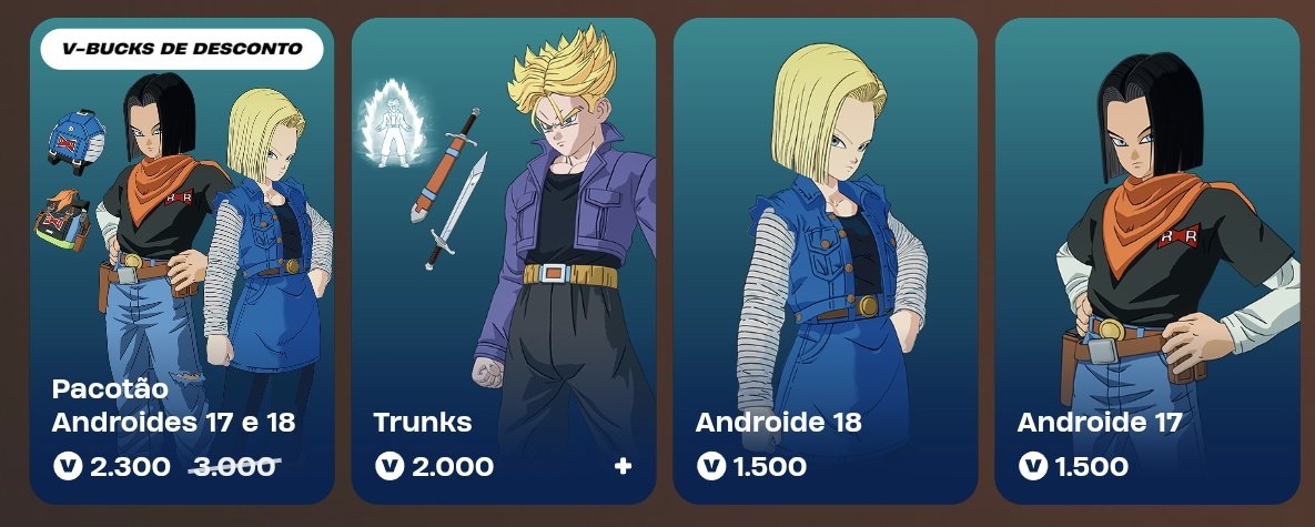 HORA DA BATALHA — Trunks, Android 17 e 18 retornaram para a loja de itens, e ficarão disponíveis até 9 de agosto! #Fortnite 

🧡 Considere usar o código "YASUKI" na loja caso queira me apoiar. #ad