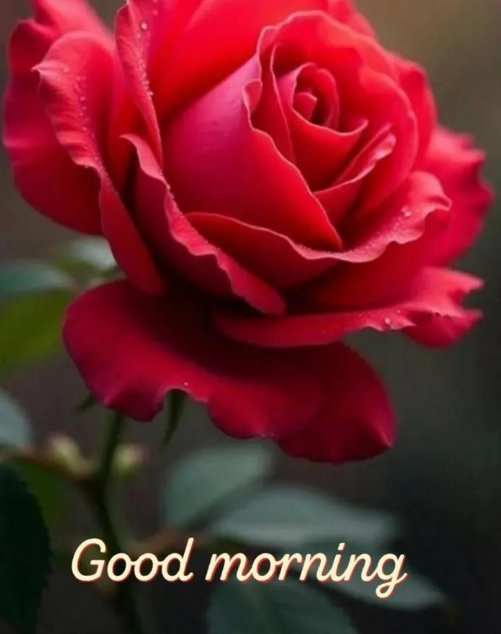 सुप्रभातम लाल गुलाब के साथ