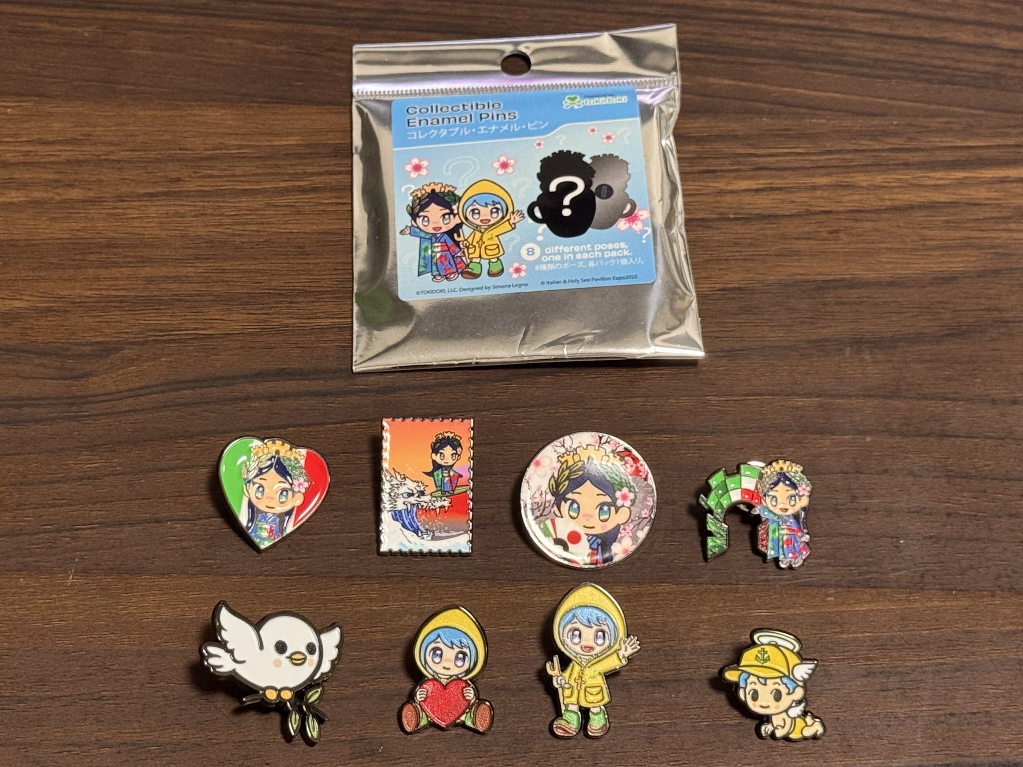 イタリア館　ピンバッジ む*ー様 イタリア館 万博 ピンバッジ 3点セット - メルカリ