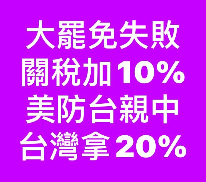 如果不是大罷免失敗
台灣可望關稅10%