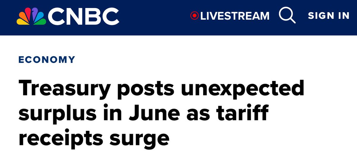 President Trump's America First economic policies are delivering results. 

The U.S. ran a $27B surplus in June -- our nation's first June surplus since 2017.

While encouraging, the surplus should be coupled with additional spending cuts and fiscal restraint.