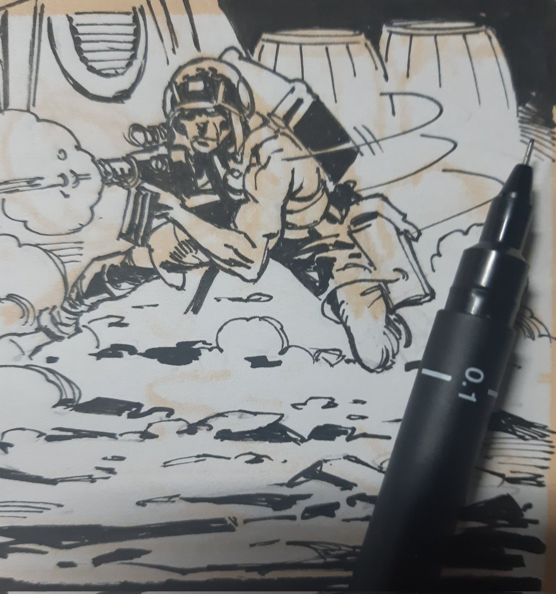 Staz Johnson (ticked off) (@stazjohnson) on Twitter photo Inks, w.i.p Inks, w.i.p