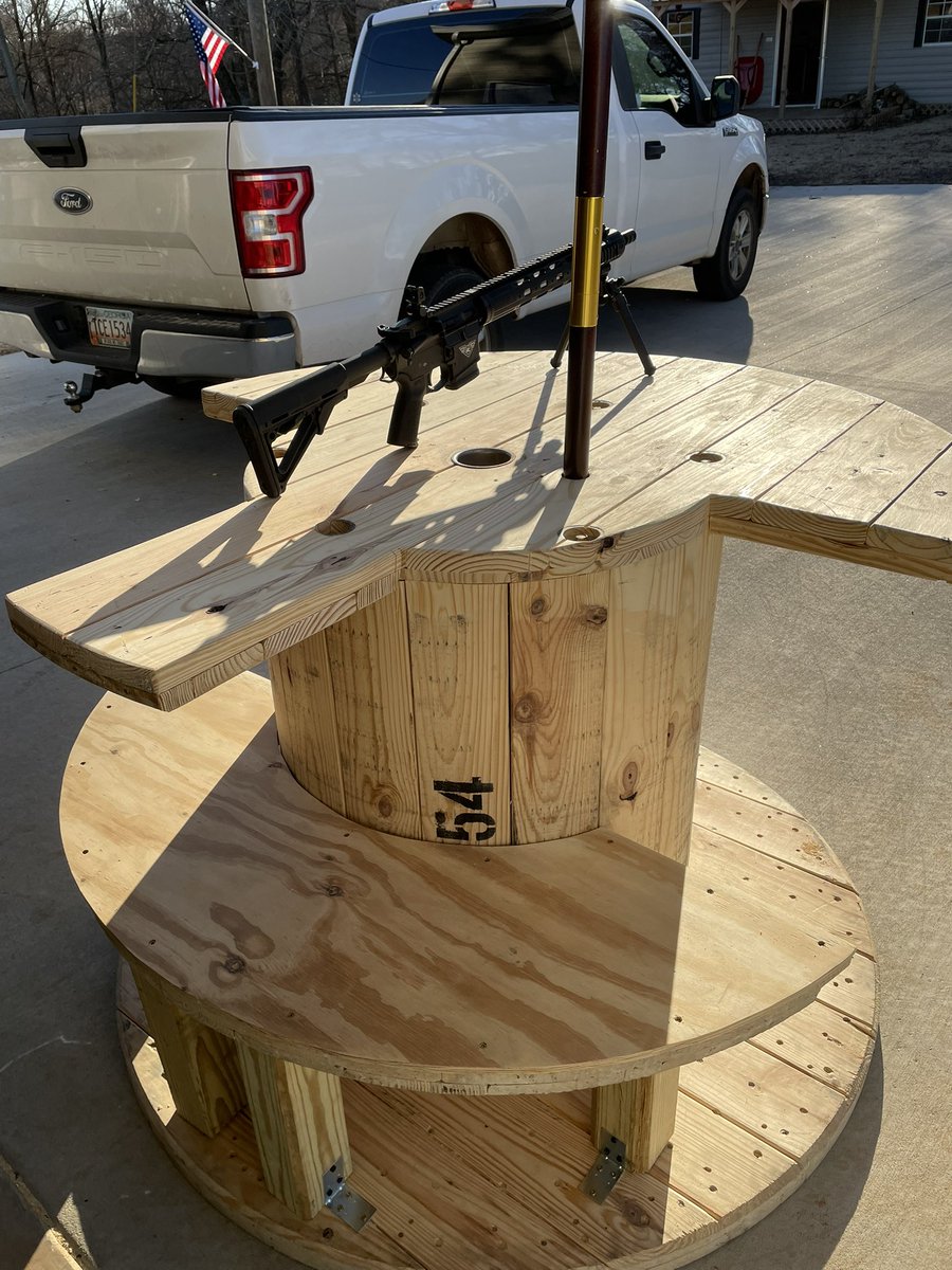 I repurposed a wooden fiber optic wire spool