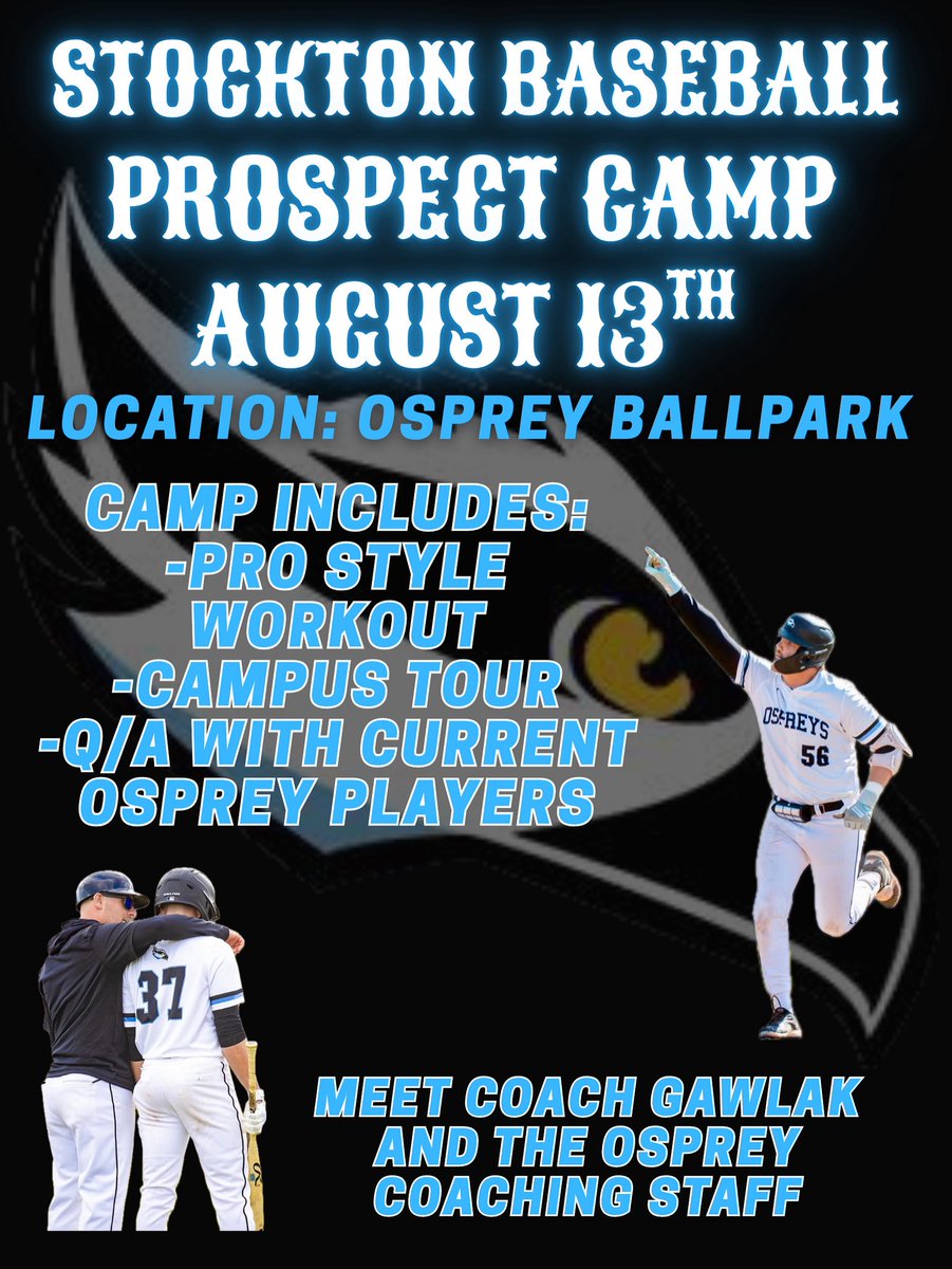 Still a few spots left in our August 13 Prospect Camp. Join us to learn more about our program and University! Registration link is in our bio #rollspreys #spreysflyhigher