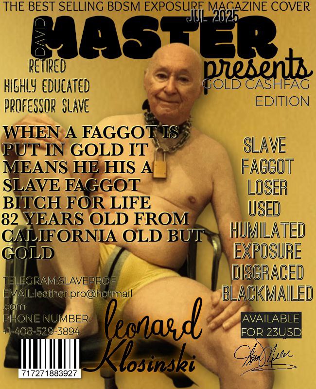 Is yours GOLD🪙
Oldest retired professor slut now out and available!
If you are interested in mag and stories for a better experience exposure kindly send me a message.
#nsfwtwt #NSFW #kink #bdsm #fetish #sub #gay #exposure #HUMILATION #chasitycage #strapon #sextoy #adultmagazine