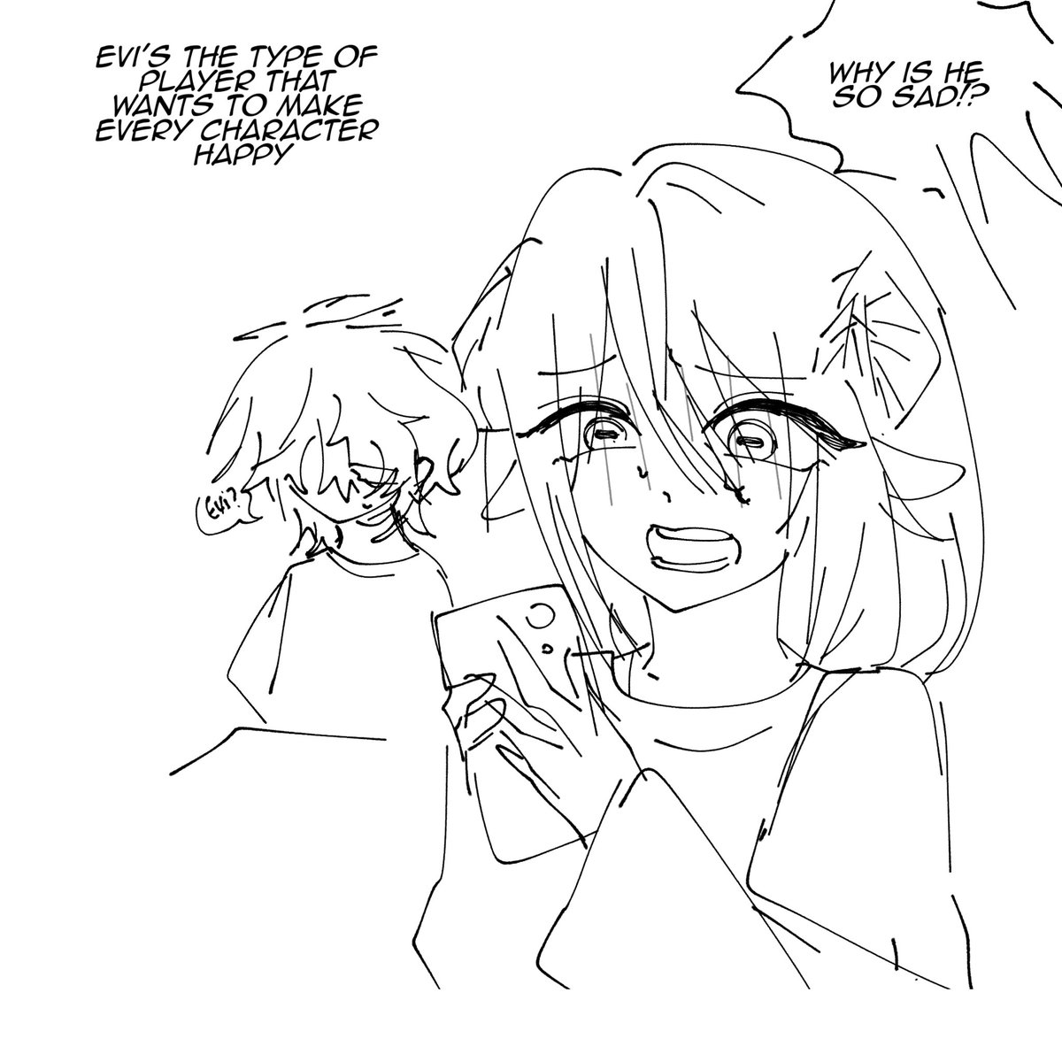 Evi playing otome games