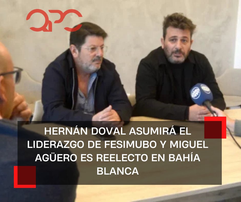 Recambio en el sindicalismo municipal: Hernán Doval encabeza lista única en #FESIMUBO. En Bahía Blanca, Miguel Agüero es reelecto con el 95% de los votos para su 4° mandato. #Municipales #BahiaBlanca #Sindicato 🗳️🇦🇷

quepasaciudad.com.ar/hernan-doval-a…