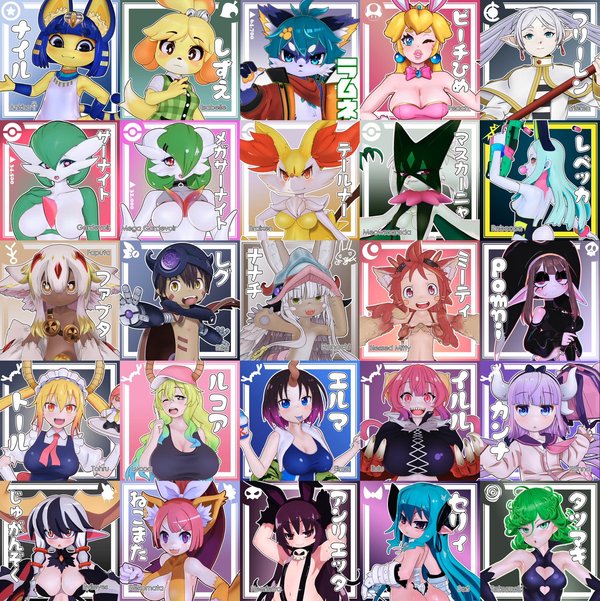 Still a few left to make but here are (most) of my 3D models and new thumbnails so far! 
the pokemon roster will increase soon!