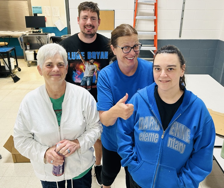 This team is the BEST! They have worked so hard this summer to make sure our building is ready for the first day of school! Today was our annual summer pizza lunch to celebrate! #WeAreDES
