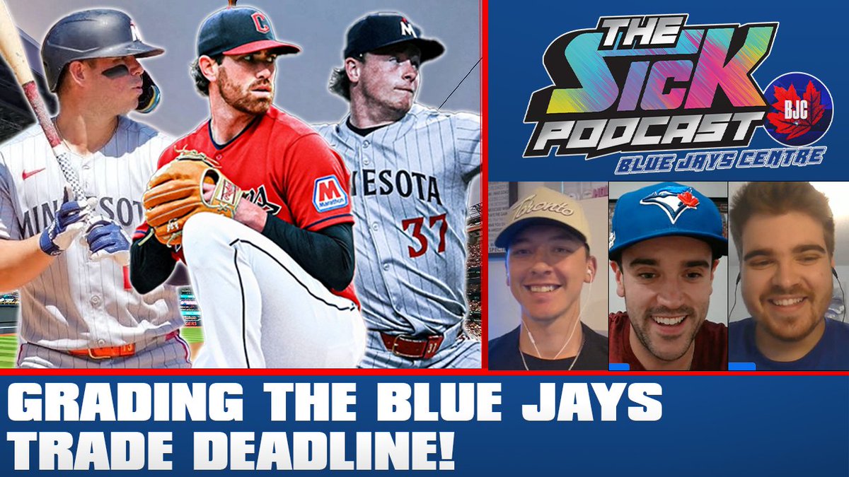 🚨New Episode🚨

<a href="/ColeWhiston/">Cole Whiston</a>, James and Rob discuss:

🔵Shane Bieber’s impact
🔵Louis Varland’s potential
🔵Giving up top prospects
🔵&amp; more!

Full pod👇
Watch: youtu.be/33c2e79pZhY
Listen: traffic.megaphone.fm/SICMED74887318…

#BlueJays #TOTHECORE #thesickpodcast