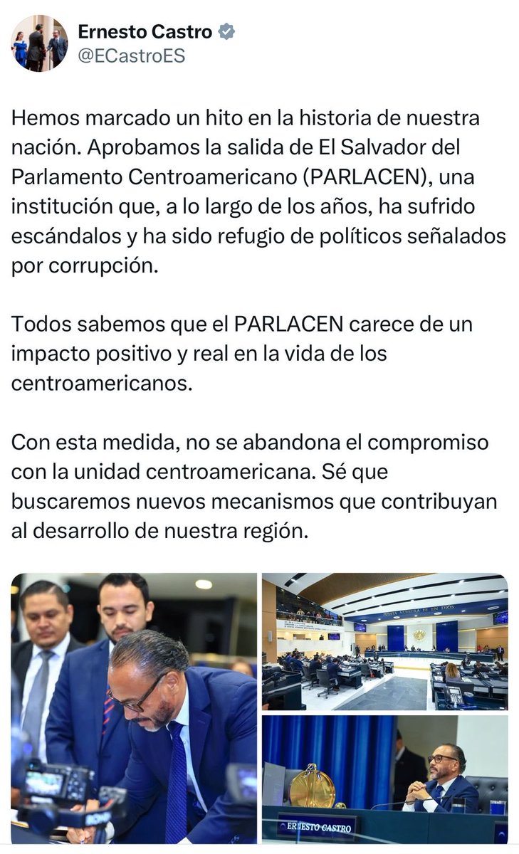 Exhorto a nuestro ⁦<a href="/presidenciapma/">Presidencia de la República de Panamá</a>⁩ a evaluar esta medida para nuestro país. No nos ha traído ningún beneficio.