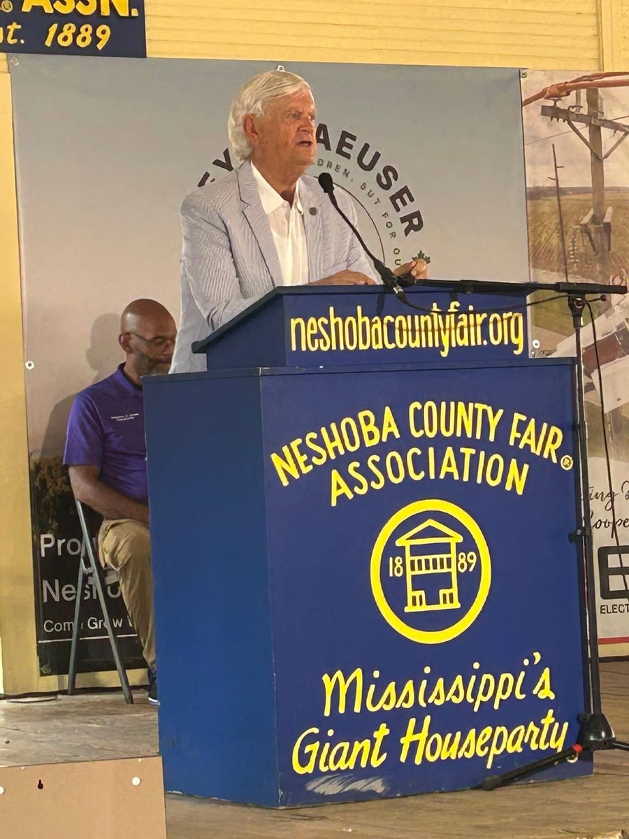 Made a special trip this morning to hear my good friends and Mississippi Supreme Court Justices Kenny Griffis and Jenifer Branning, along with Chief Justice Randolph, speak at the Neshoba County Fair. We are so fortunate to have each of them.