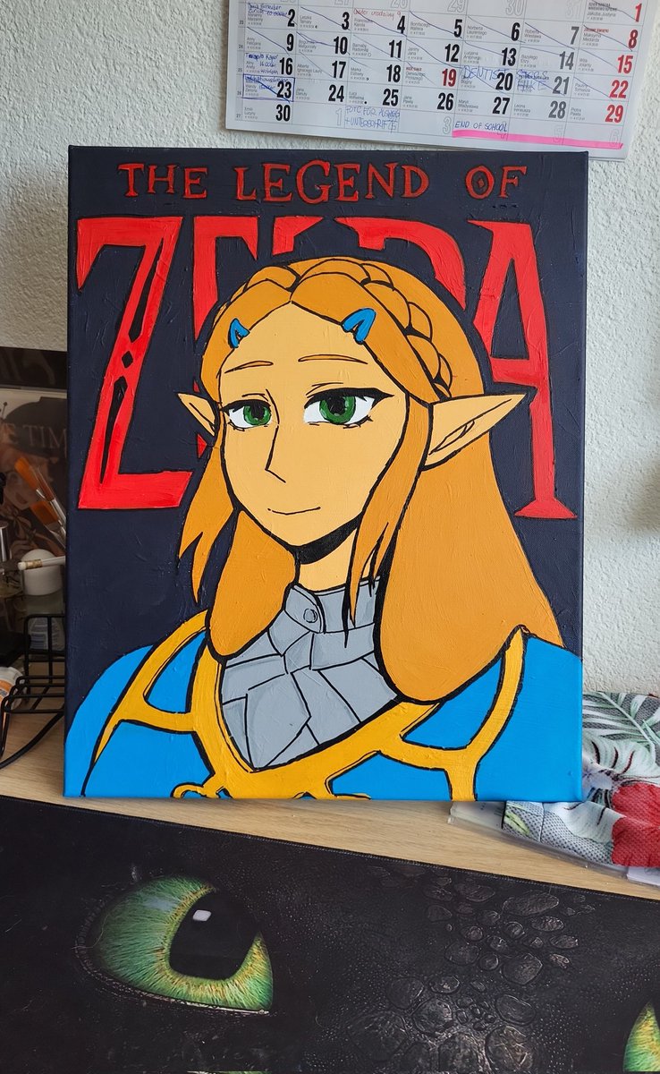 Painting for a friend of Princess Zelda I gutted to a friend #art #painting #acrylic #acrylicpainting #Artist #ArtistOnTwitter #Zelda #TheLegendOfZelda #gifts