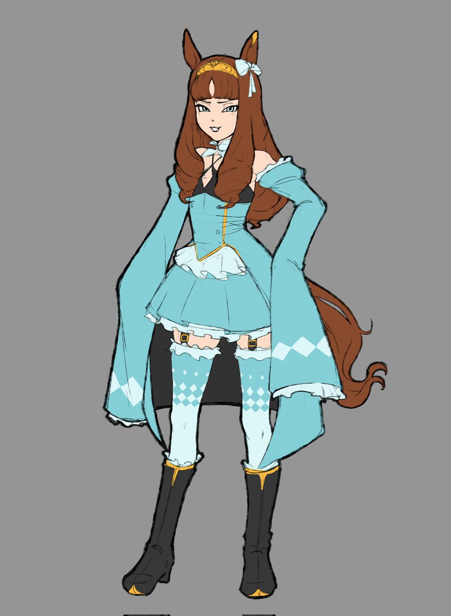 RudyGabutee's tweet photo. A quick sketch of Princess Gavi, second place winner of last derby.
King Argentine's Sister.
I tried to draw drill cut but idk how 😭
#umamusume #princessgavi https://t.co/1t9wAbh58E
