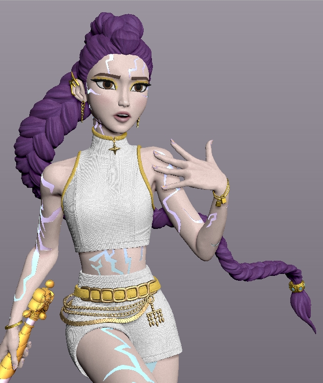 Ginger_LvA's tweet photo. @sleazy_art My 3D sculpted take on Rumi from Kpop demon hunters. https://t.co/jNCJYvnuHv