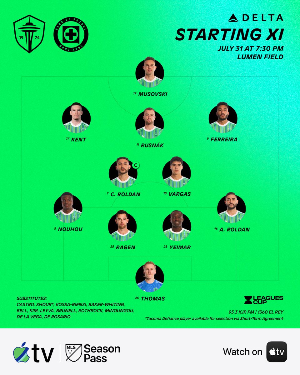 Tonight's <a href="/Delta/">Delta</a> Starting XI! 💥

📰: sndrs.com/s9bfpr9c | #CAZvSEA