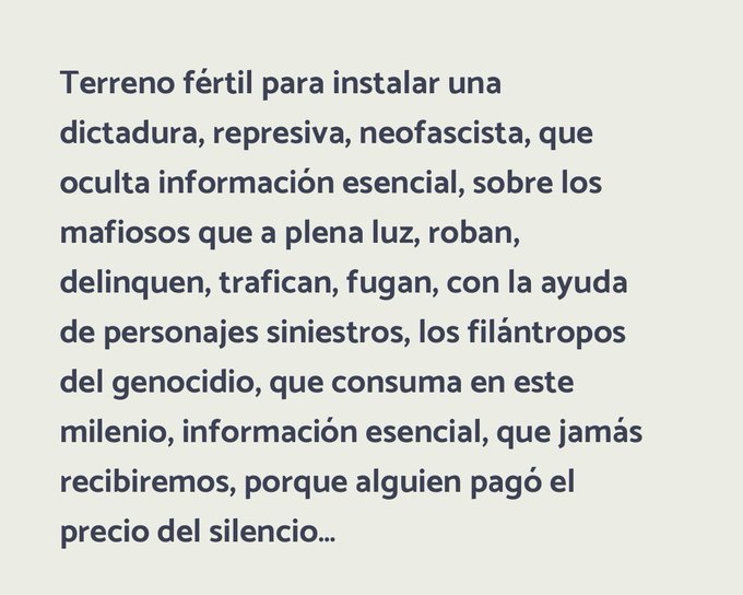 <a href="/sidneycarton74/">𝕽𝖆𝖚𝖑 𝕷𝖚𝖈𝖆𝖗𝖎𝖓𝖎</a> <a href="/NormaFe71774279/">💚Norma Fernandez💚</a> <a href="/ArmandoMatura10/">Armando Maturano</a> <a href="/willrivas47/">Williams Rivas</a> <a href="/MargaWirkierman/">Marga Wirkierman</a> <a href="/KerisHector/">Keris Hdez H.</a> <a href="/IKandanga2/">🌈Iris Kandanga22</a> <a href="/NoraBocci35727/">Nora Bocci</a> <a href="/Aleidacr84/">Aleida</a> <a href="/MarianoSArg/">Dr Sorati</a> <a href="/NachoValle21/">Nacho</a> <a href="/malmuymala/">myriambea!</a> Fragmento de mi editorial "Olvidar lo esencial esclaviza" publicado en LaRed21.com.uy