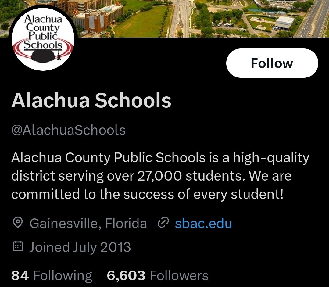 <a href="/jhaskinscabrera/">Jennifer Cabrera</a> The school district is <a href="/AlachuaSchools/">Alachua Schools</a>.

They turned off replies on all of their posts.