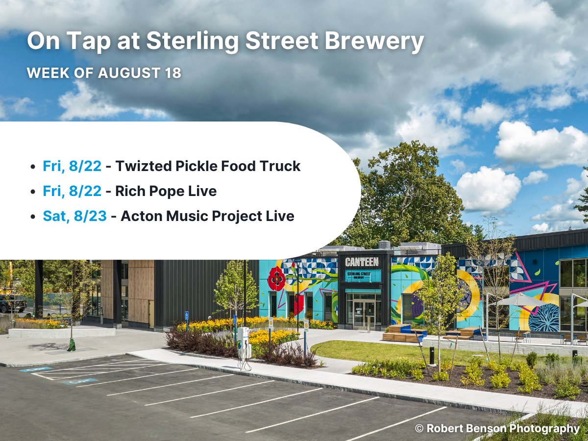 Upcoming Events at @sterlingstbrew – Week of August 18
Food trucks and live tunes are rolling in this weekend - stop by and join the fun.
See the full schedule on the #SterlingStreetBrewery Facebook page: facebook.com/sterlingstreet…