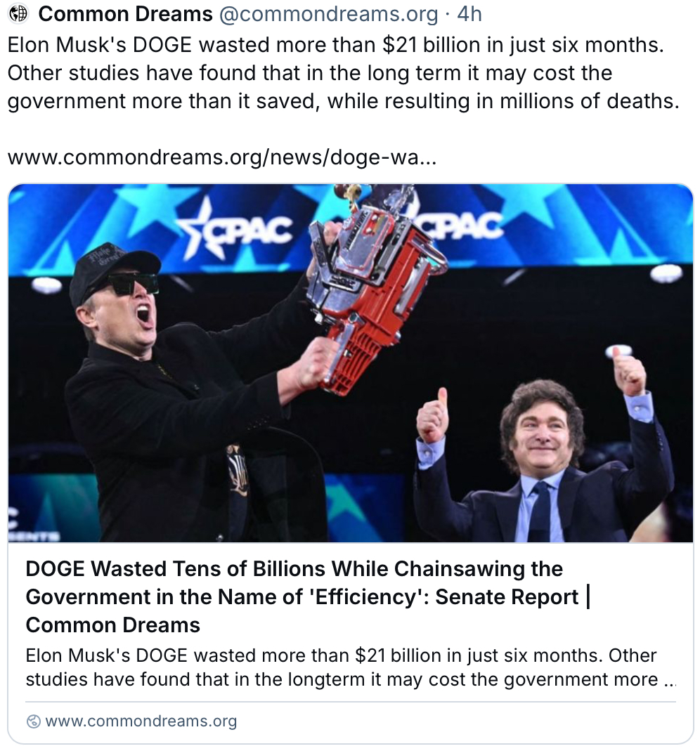 BoothDean's tweet image. In the long term DOGE may cost the government more than it saved, while resulting in millions of deaths.

MILLIONS OF DEATHS 
because of Elon "I Never Hurt Anyone" Musk