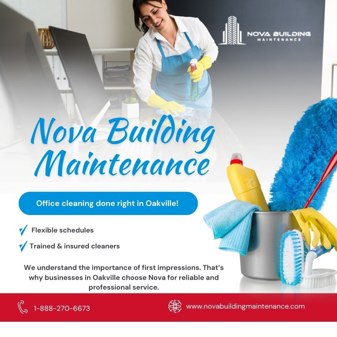 NovaMaintenance's tweet image. 🏆 Office cleaning done right in Oakville!
We understand the importance of first impressions. That’s why businesses in Oakville choose Nova for reliable and professional service.
🌟 Satisfaction guaranteed