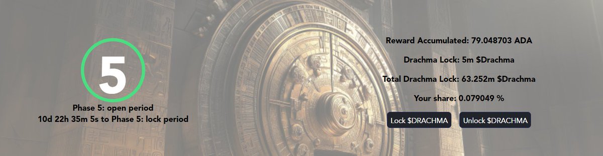 nice rewards that came in from <a href="/TheTrifectaNFT/">The Trifecta</a> 
next staking lock up period will start soon so get your $drachma ready. and if you haven't, don't forget to harvest from your staked <a href="/ElysiumTitans/">Elysium Titans | Busy DEV-ING</a> and <a href="/SecretBullsNFT/">Secret Bulls Society</a>.