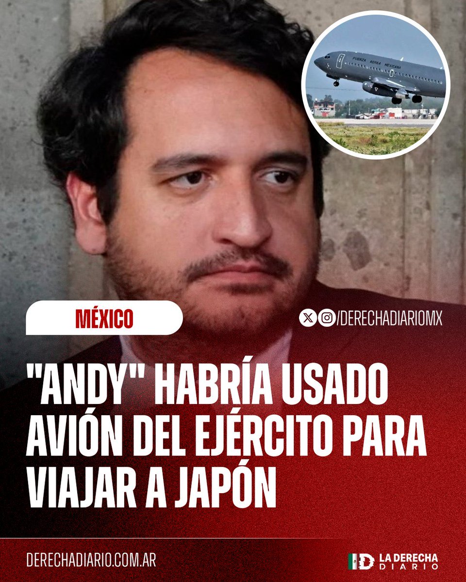 Miren lo que hace esta cucaracha 🪳 de alcantarilla.🥳

El tal ANDY LÓPEZ BELTRAN UTILIZA UN AVIÓN DEL EJÉRCITO PARA VIAJAR, EN ESTE CASO A JAPÓN.🤨

Pero seguramente lo UTILIZA SIEMPRE QUE LO NECECITE, COMO SI FUERA SU UBER PERSONAL.🙄