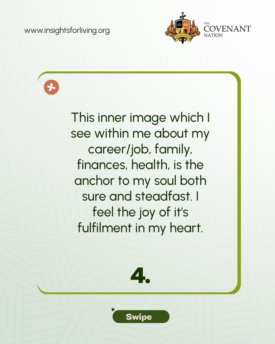 Confession of Faith for the month of August 2025.