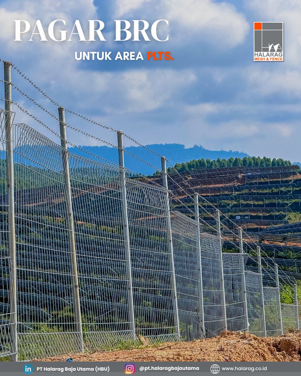 HalaragPt's tweet image. Pagar BRC Dan Pagar Untuk PLTS Dan Pagar Untuk BTS, Pagar Untuk Bandara - Kualitas SNI - PT Halarag Baja Utama

Spesifikasi teknis Pagar BRC dan Pagar Untuk BTS Halarag merujuk pada
SNI 07-4599-1998

Dan Sudah Bersertifikat TKDN 

Website :
pabrikwiremesh.co.id

#pagarbrc