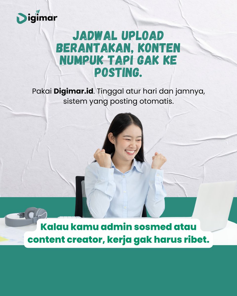 DigimarID's tweet image. Cocok buat admin sosmed, content creator, dan agensi.
💻 Kelola semua akun dalam 1 dashboard, lebih rapi &amp;amp; efisien.

👉 Coba gratis sekarang di digimar.id

#Digimar #DigimarID #AntiRibet #BalasCepat #KontenAutoJadi #DigimarAI #MarketingMudah