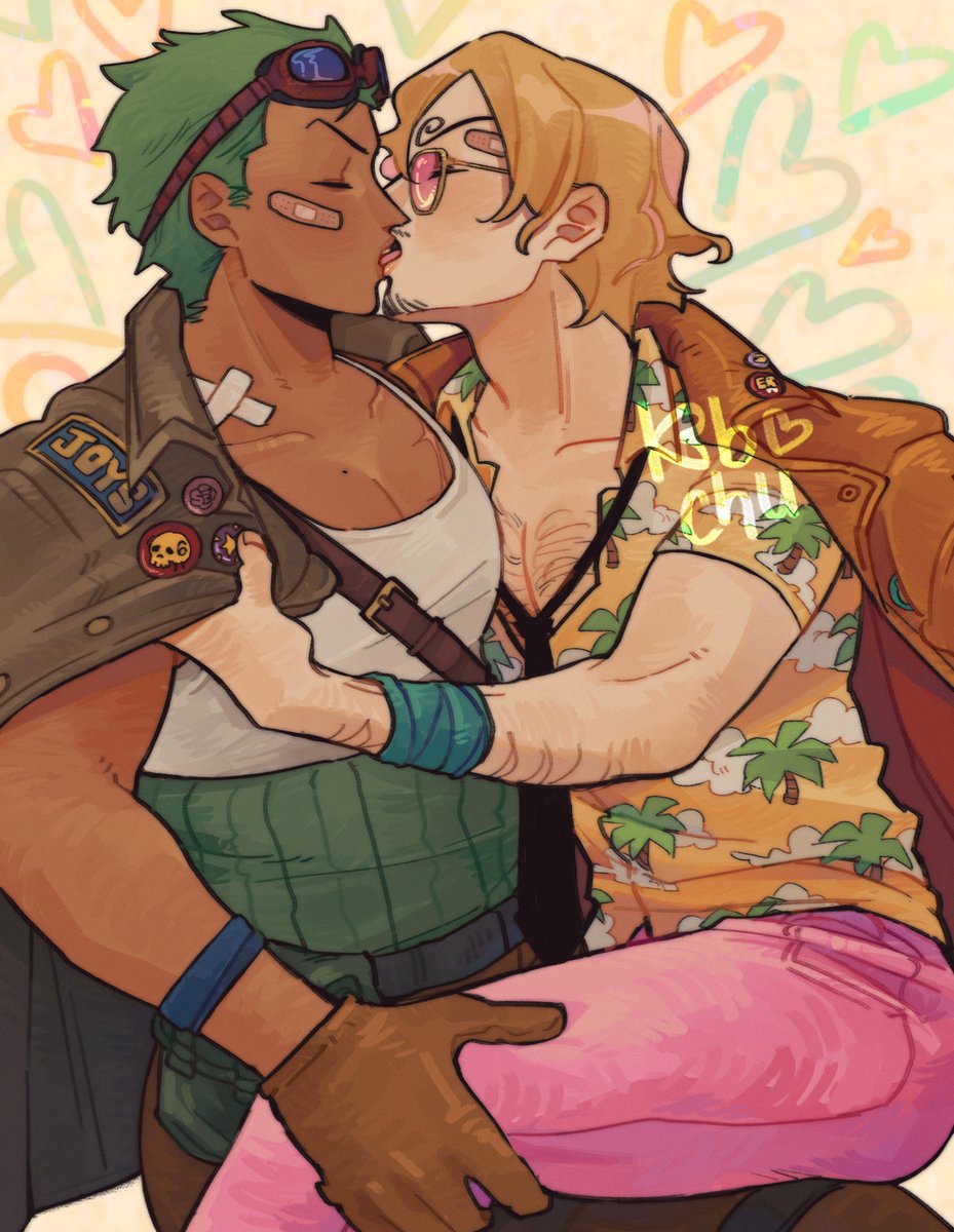 Their outfits were so cool I had to make them kiss. You get two versions cause I couldn’t decide which one to post.