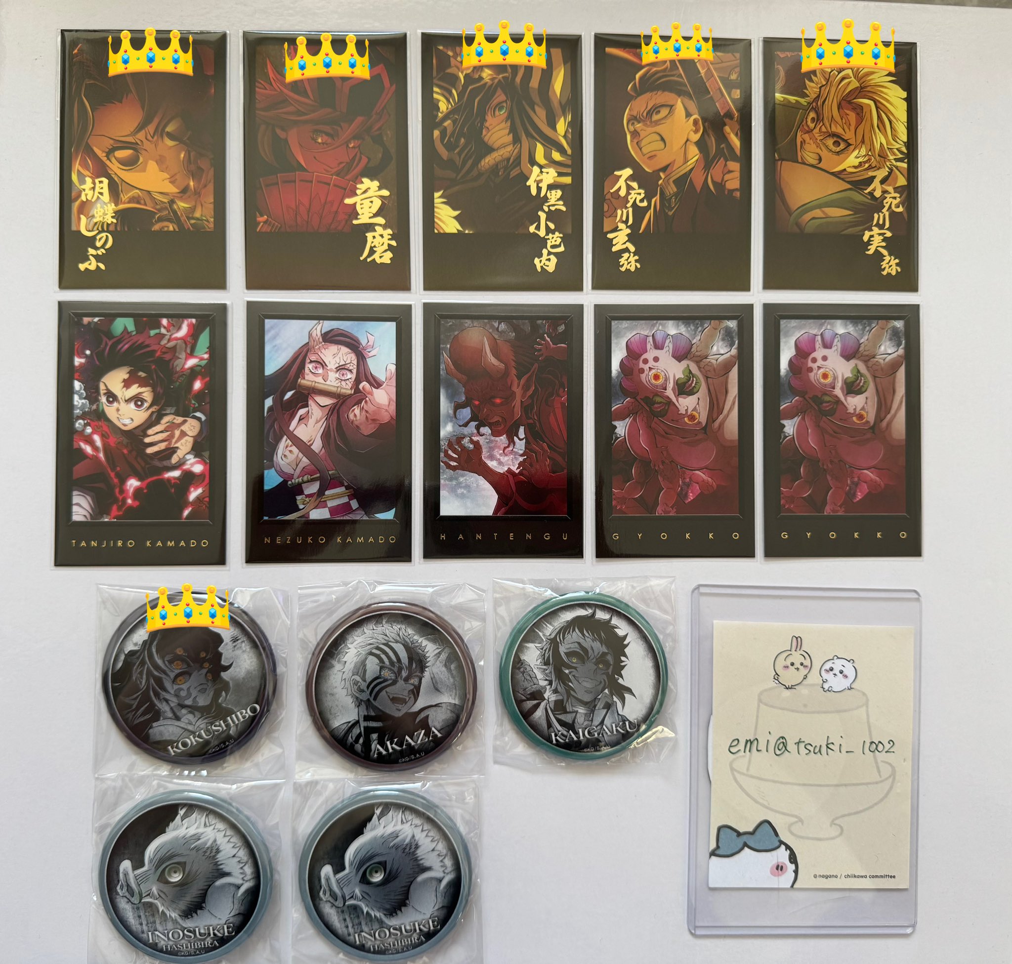 鬼滅の刃 ダイニング 無限城編 ポイカ チェキ 缶バッジ コースター 黒死牟 MK on X: 