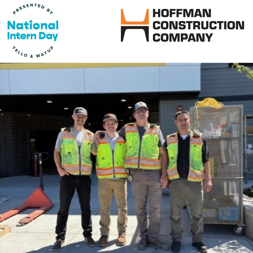 National Intern Day is still going strong and next up is Cash. Cash (2nd from left) is a project engineer intern and Construction Engineering Management student at <a href="/OregonState/">Oregon State University</a>  - who’s spending his summer with Precision Construction, one of Hoffman’s affiliate companies. #NID