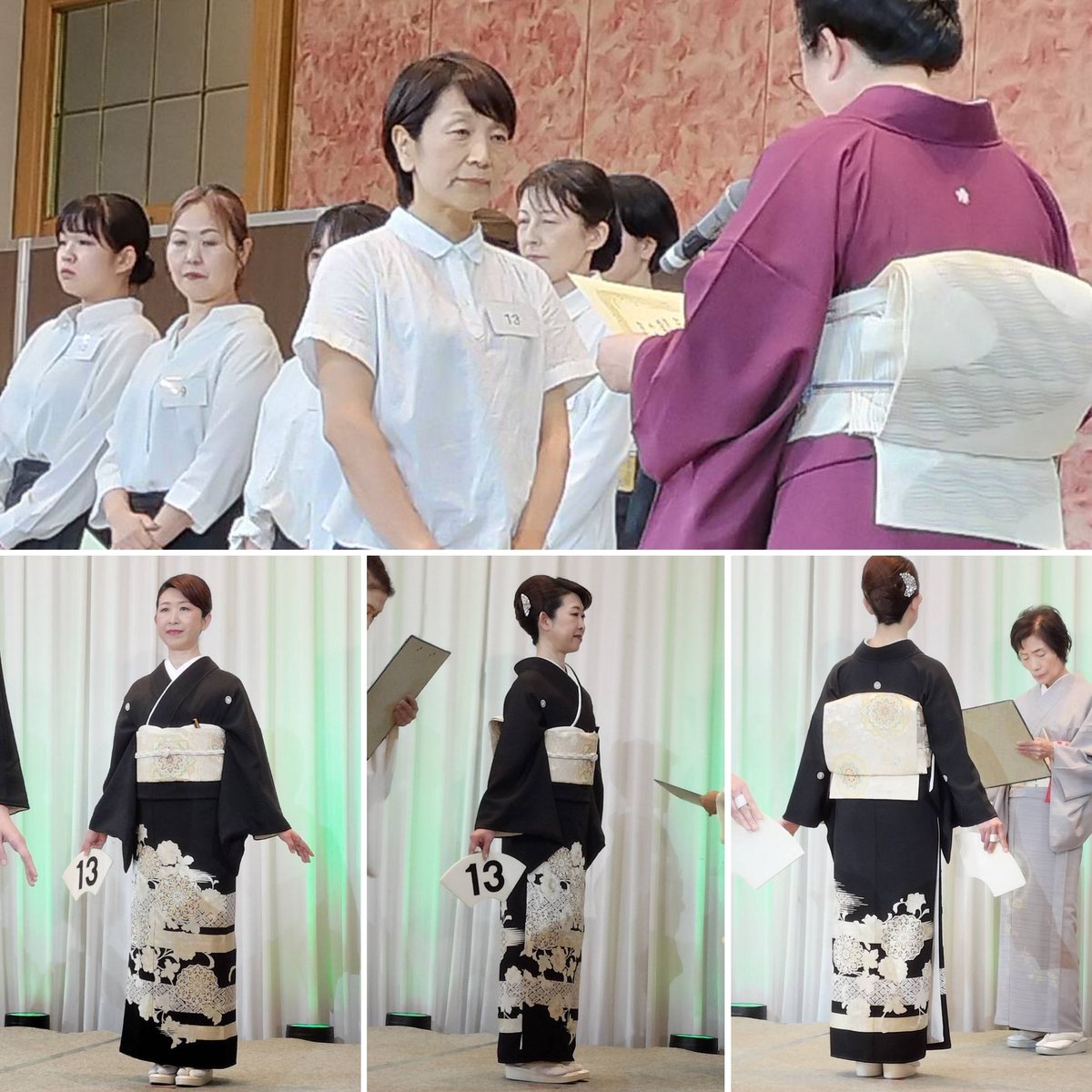 keishukai's tweet photo. 7/29Zenkon Contest 2025全国大会へ🏃今年で5年目の参加ですが #恵秀会 の３名が優勝から三位まで独占受賞の初快挙👘👏最優秀賞🥇木頭和香さんモデル徳永智佳子さん✨他2つの賞も受賞しトリプル受賞😍優秀賞🥈伊藤美和さんモデル山瀬万紀子さん✨金賞1位🥉土屋啓子さんモデル山本美穂さんでした✨ https://t.co/JYB7lSLiIQ