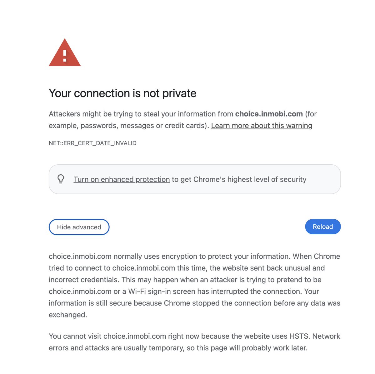 tharshanlk's tweet image. @InMobi Your CMP just stopped loading globally. The SSL Certificate seems to be expired.