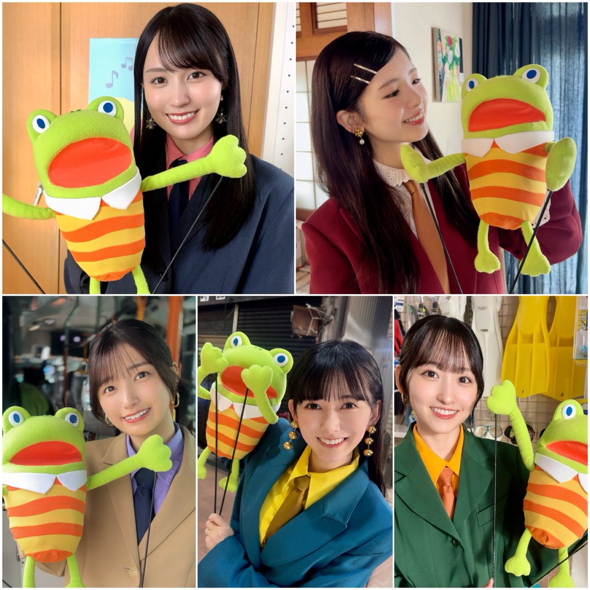 地方銀行のCMに、人々の未来を明るくするエージェントとして #賀喜遥香 #筒井あやめ #五百城茉央 #池田瑛紗 #一ノ瀬美空 が出演しています✨

迷ってる自分、カエル？

そんな毎日、カエル？

#乃木坂46