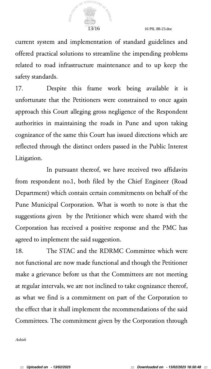 pushkar_k09's tweet image. Accidents-deaths as a result of @PMCPune @navalMH @PMCMCO Road Dept HoD not at all complying with @bombayhc orders including PIL 88-2023 filed by @QaneezS.

@htTweets @NehaMadaanTOI @IndianExpress @fpjindia @ThePuneMirror @SakalMediaNews @LoksattaLive @pudharionline