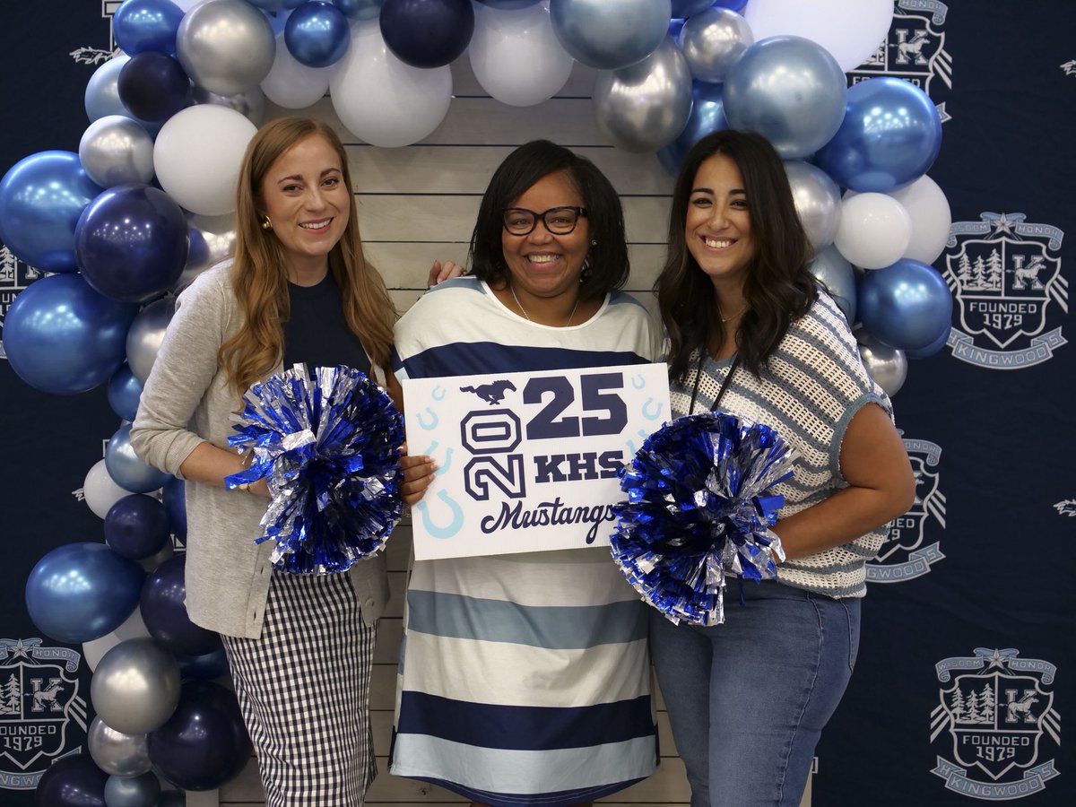 Today was the absolute BEST first day with staff back at KHS ever! Can’t wait to keep the celebrations going all year long! 💙 So excited to keep working with the world’s best department, admin team, and house office! <a href="/HumbleISD_KHS/">Kingwood High School</a> <a href="/HumbleISD/">Humble ISD</a>